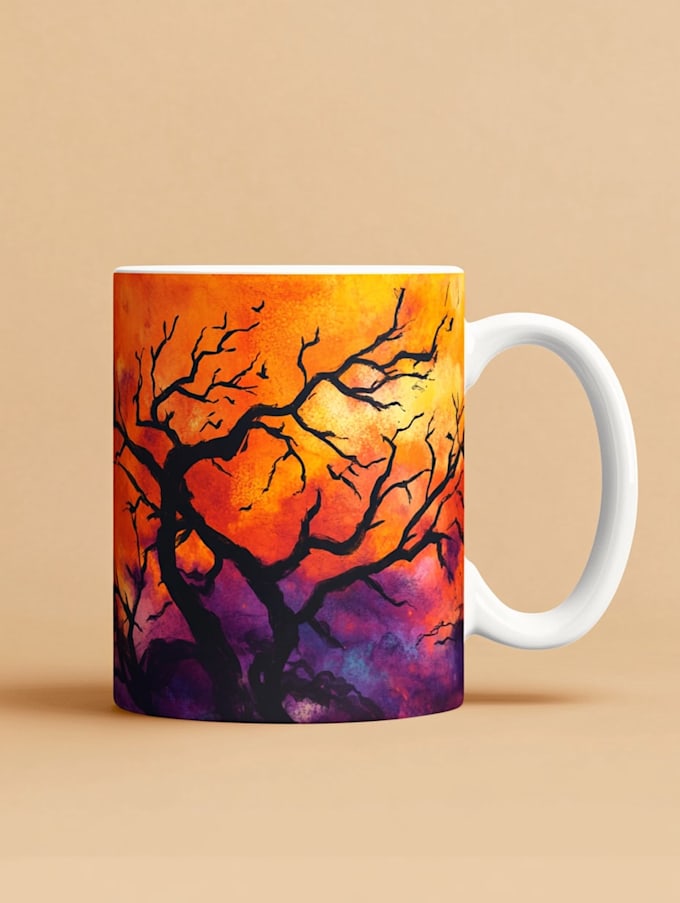 draw coffee mug design, custom mug design