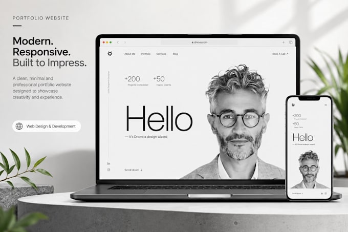 build a professional portfolio website for designers, developers, and freelancer