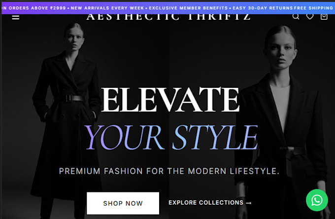 design a modern, aesthetic and responsive website
