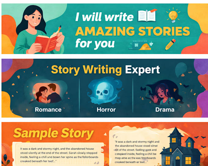 write romantic, suspense and emotional stories