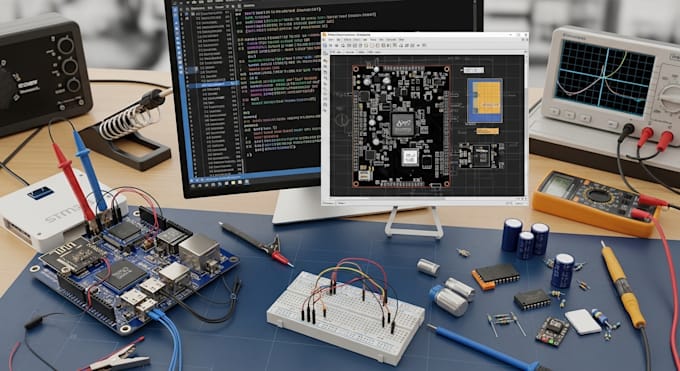 embedded systems, mcu firmware, iot hardware, pcb layout and esp32 or stm32