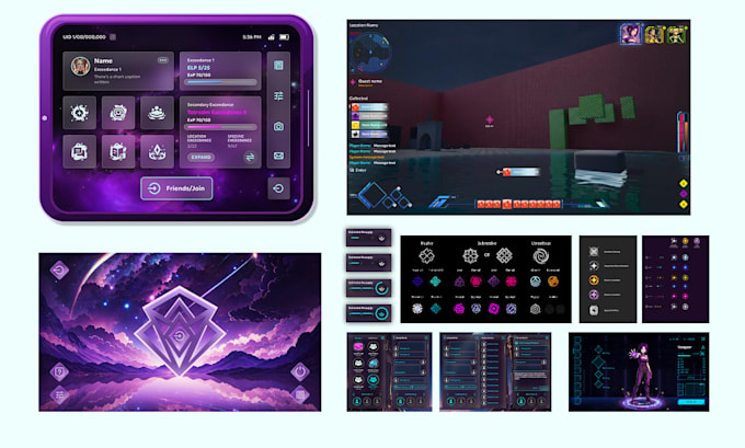 design professional custom game UI, UX