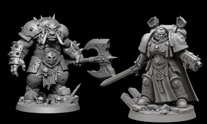 sculpt 3d warhammer 40k miniature figurine tabletop dnd 3d model for 3d printing