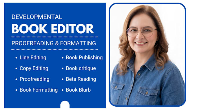 proofread, and format fiction or romance book with developmental book editing
