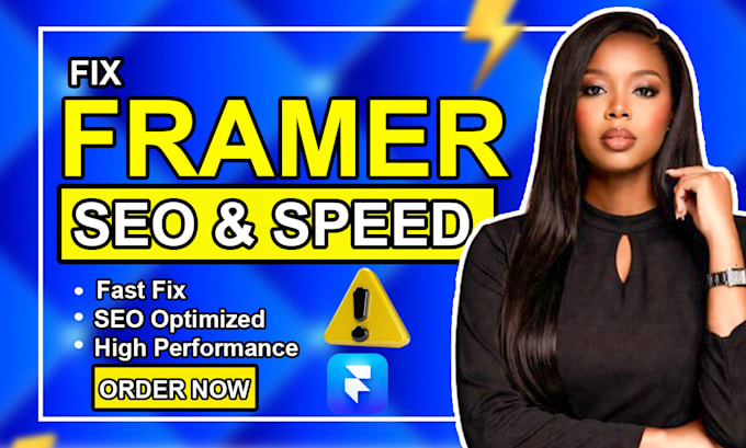 fix framer SEO and speed optimization, cms and blog setup issues