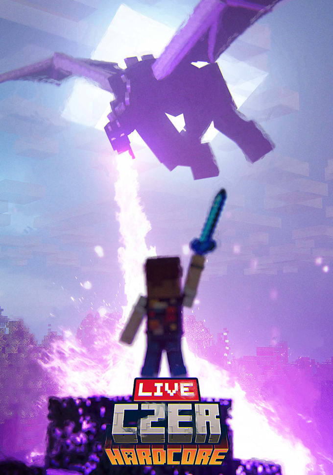 create 3d rendered cinematic minecraft thumbnails