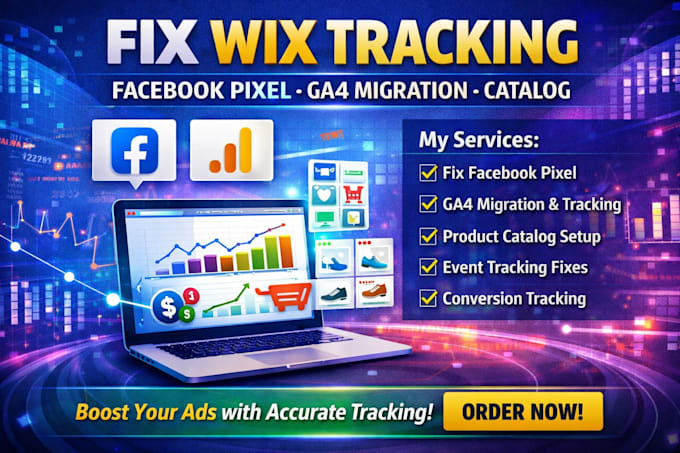 fix wix facebook pixel integration google analytics 4 ga4 migration catalog