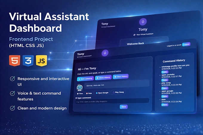create responsive website or dashboard using HTML CSS javascript