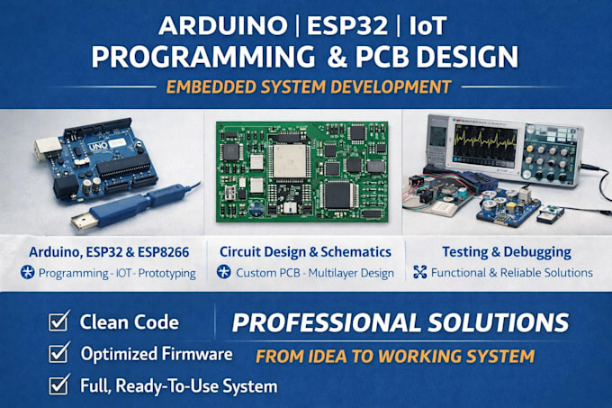 do esp32, arduino iot firmware, embedded systems development and programming