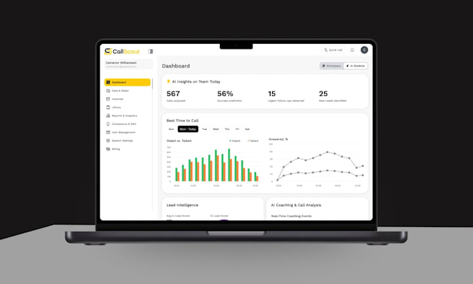 build data analytics dashboard with real time insights