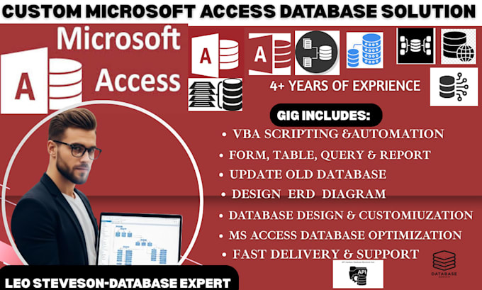 handle any microsoft access task including vba automation, database design