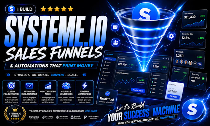 systeme io sales funnel, online course systeme io website landing page funnel