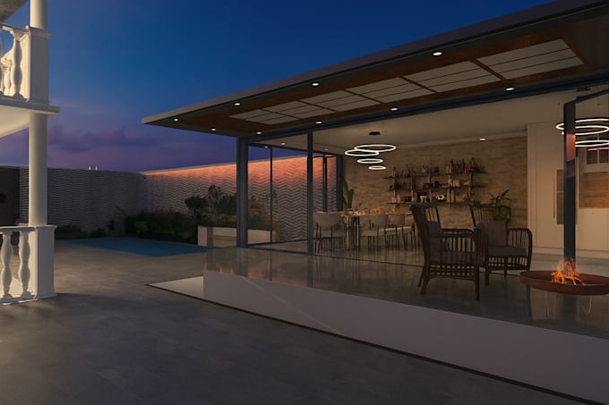 create a luxury interior design concept and 3d visualization