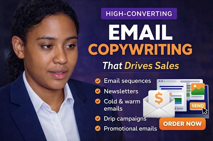 write converting email copywriting, and email sequence that sells