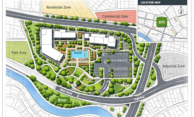do architectural site analysis landscape design site plan location layout  map