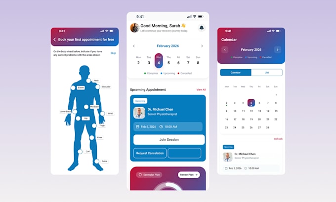 design mobile app for ios and android with modern interface