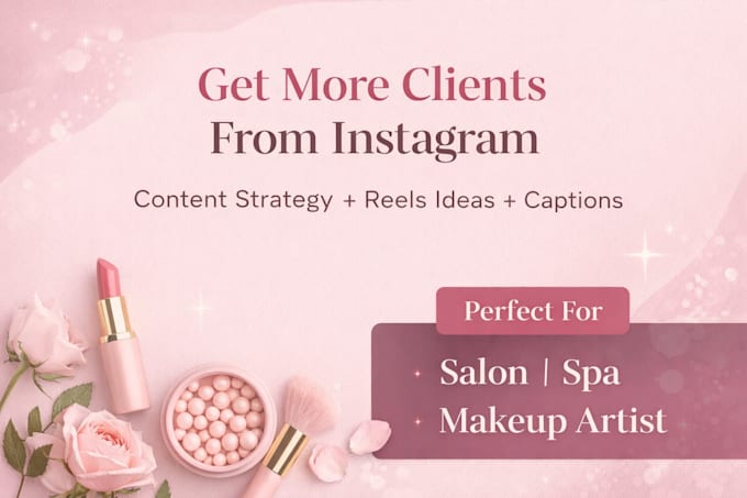 create 30 days instagram content plan beauty salon spa