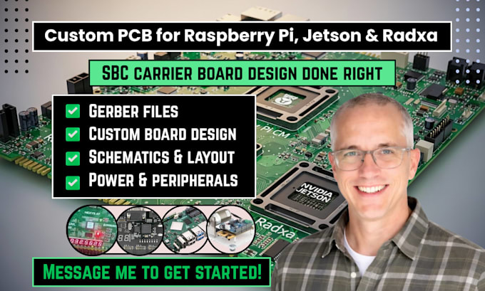design custom carrier board pcb for raspberry pi cm, nvidia jetson, radxa