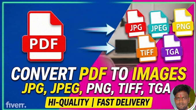 convert image to PDF or PDF to image professionally