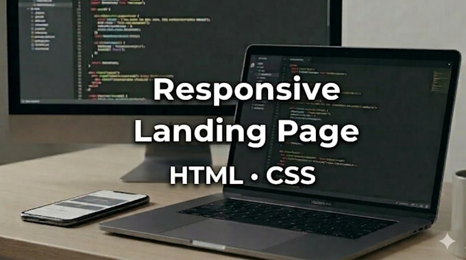 create a responsive landing page using HTML and CSS