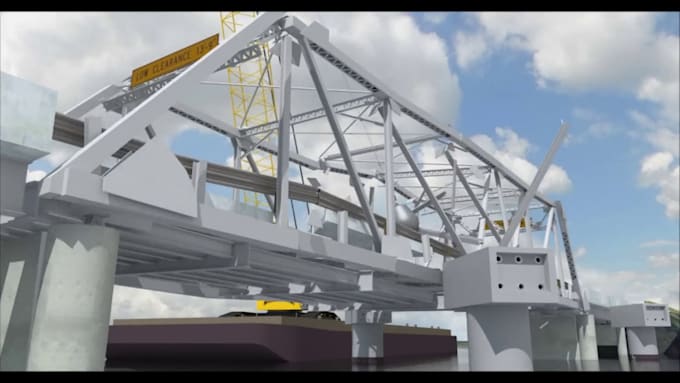 do 3d road and bridge construction animation, highway infrastructure simulation