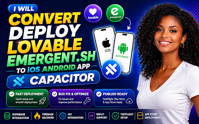convert deploy lovable emergent sh to ios android app capacitor fix lovable app