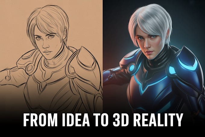 create 3d printable cosplay helmet, mask, props and armor