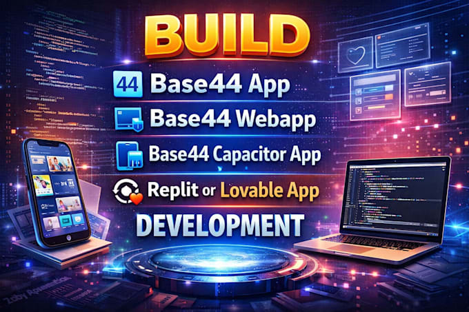 build base44 app, base44 webapp, base44 capacitor app, replit or lovable app