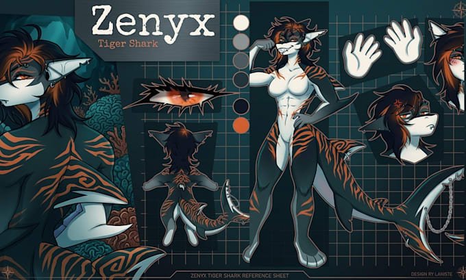 furry reference sheet furry art furry ref sheet fursona for fursuit character