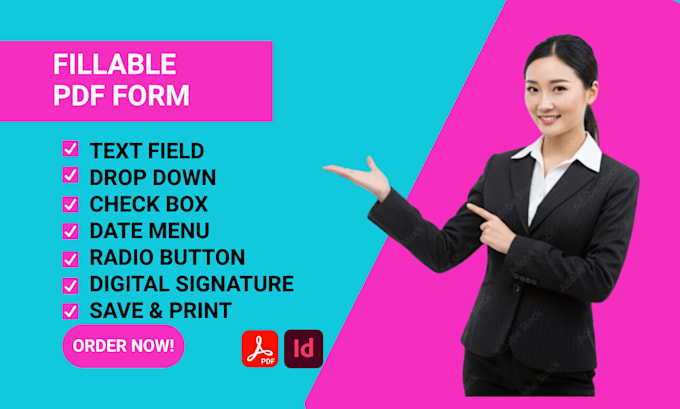 create interactive pdf editable fillable pdf forms on acrobat canva or indesign