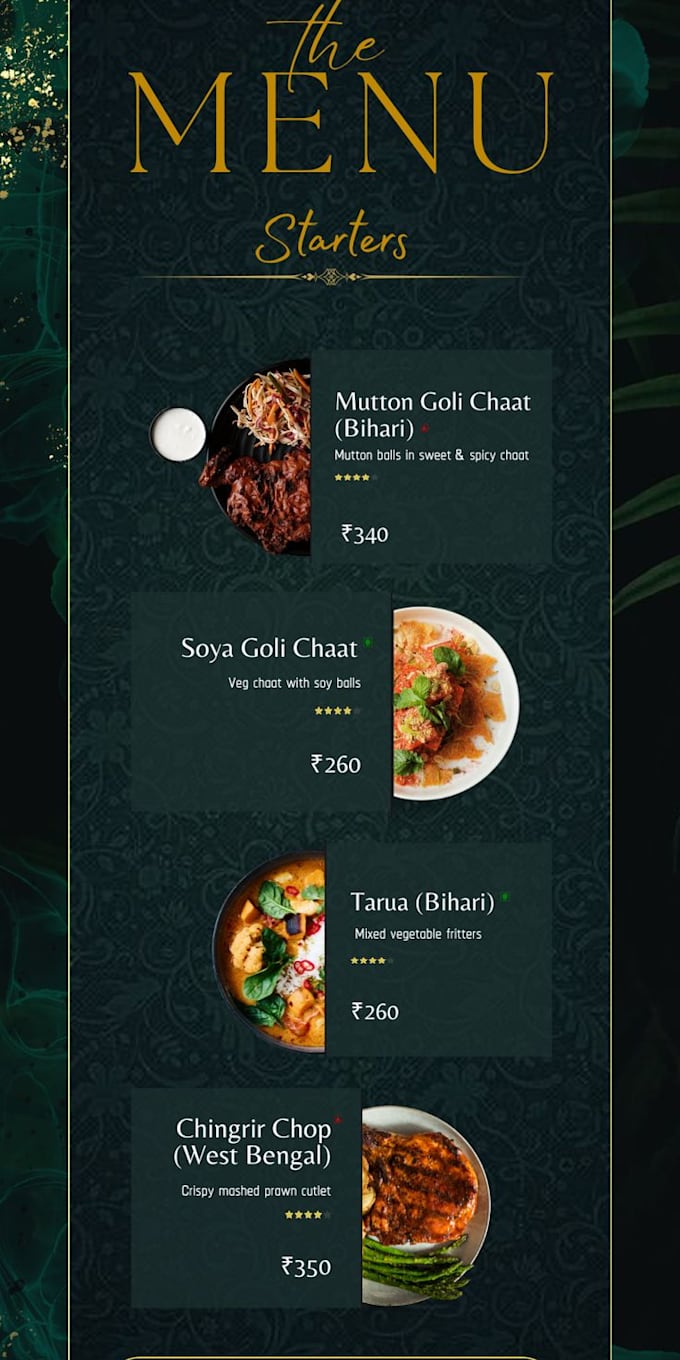 design modern menu restaurant menu digital menu