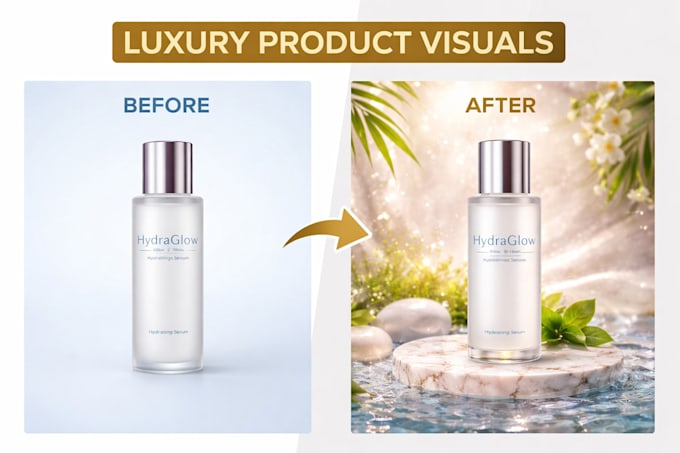 create luxury skincare product visuals
