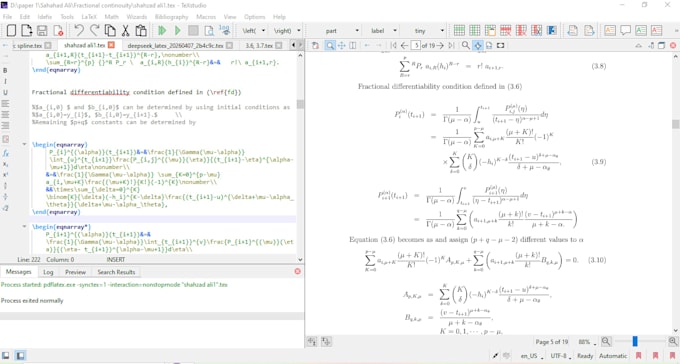 do latex typing formatting and math equations