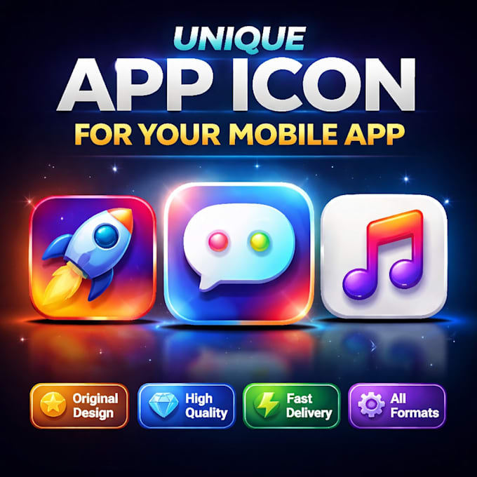 a stunning and personalized app icon mobile or app