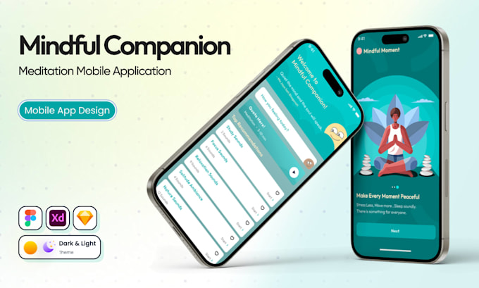 modern mobile app UI UX for ios and android
