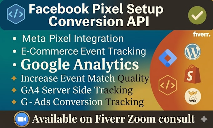 setup meta facebook pixel conversion API server side tracking google analytics