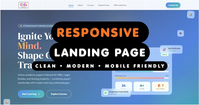 fix HTML CSS javascript bugs and create landing pages