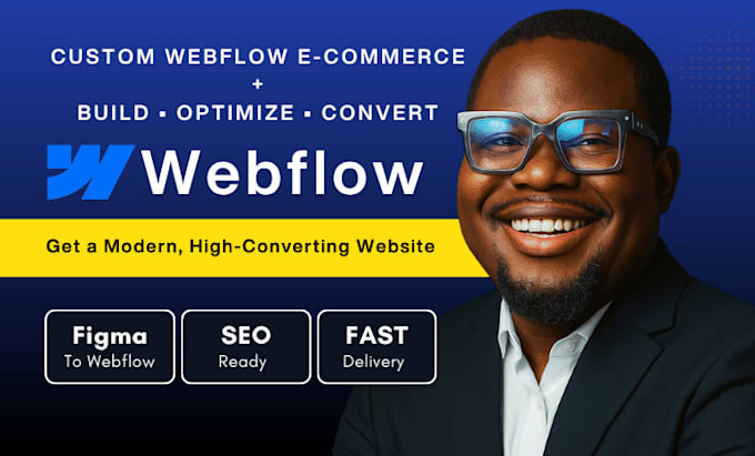 build custom webflow ecommerce or landing page, webflow expert