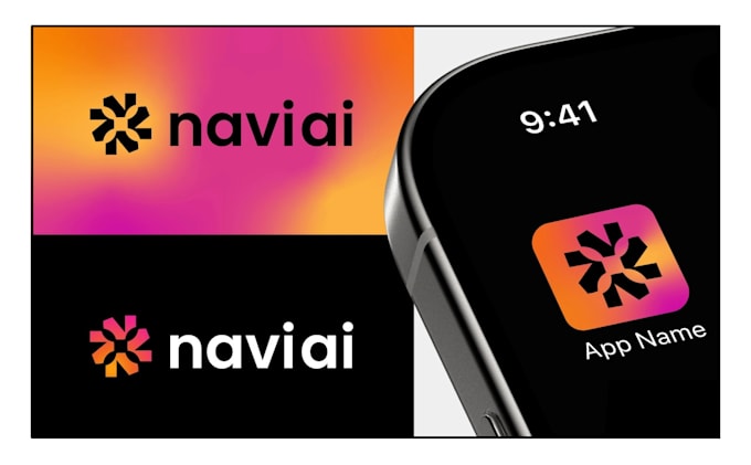 design a simple modern app logo and app icon
