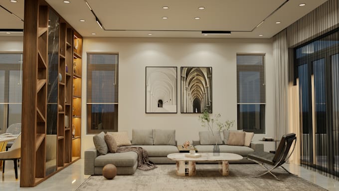 design interior and exterior with 3d rendering