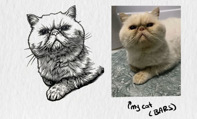 turn your animal into a linocut illustration