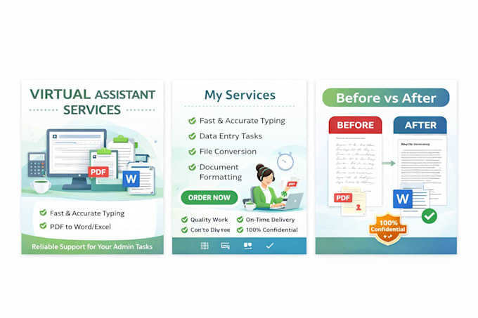 Be your reliable virtual assistant for typing and admin tasks by Michal ...