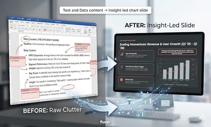 turn rough notes into a professional pitch deck presentation