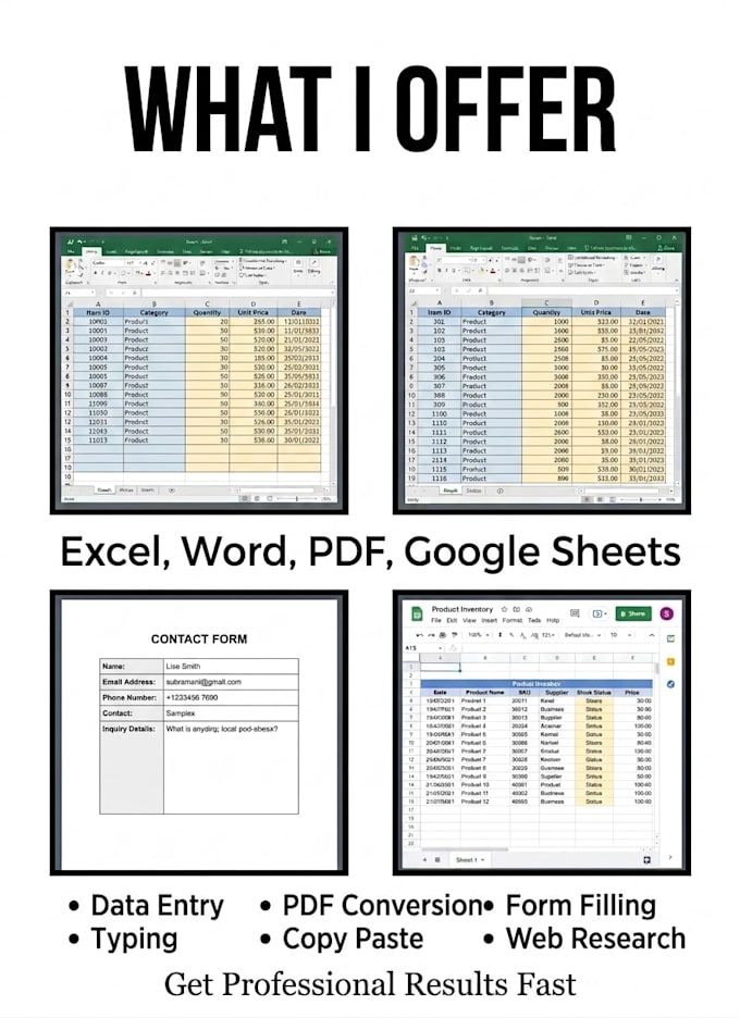 do fast accurate data entry typing and PDF to word conversion