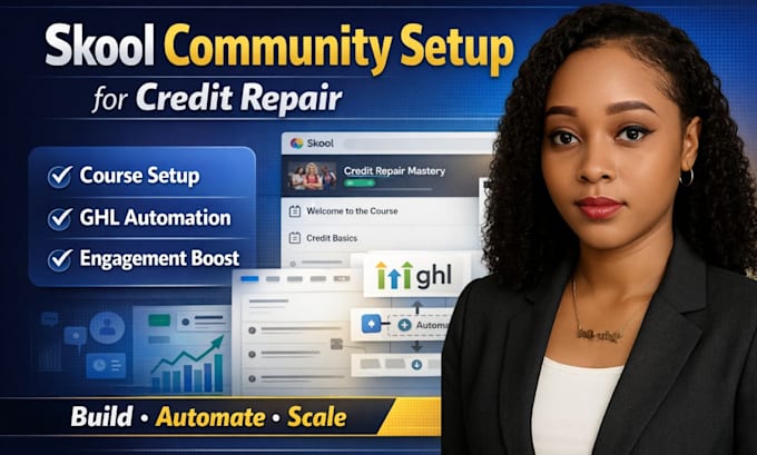 setup skool community skool online course skool manager skool credit repair