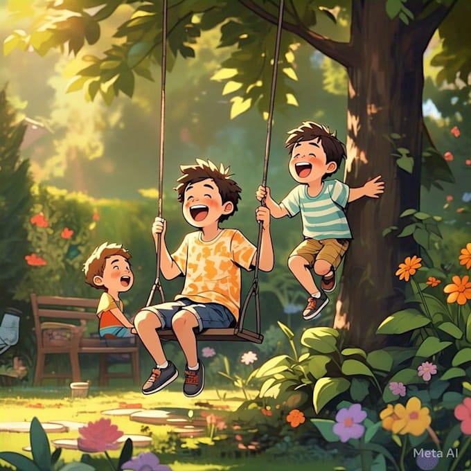 create enchanting 2d 3d ai children book illustrations