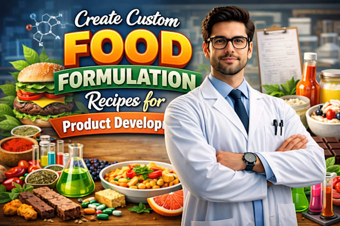 develop food formulation, supplement, beverages, energy drink and recipe