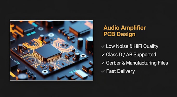 design high quality audio amplifier pcb with low noise,hifi,class d, ab circuits
