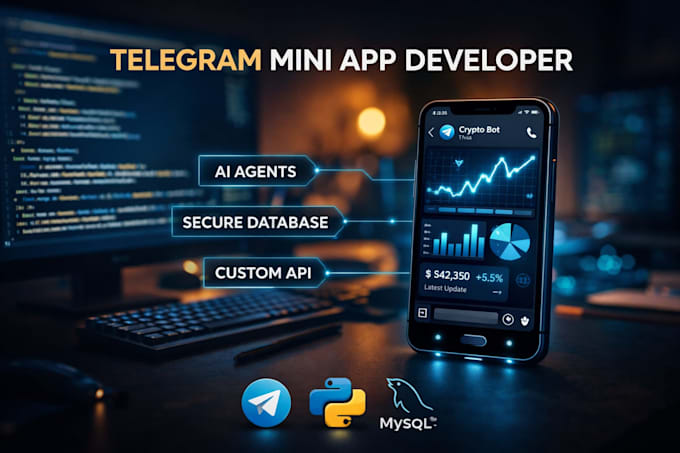 develop a custom telegram mini app or webapp with secure backend