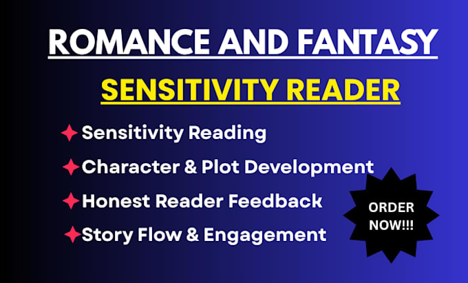 sensitivity beta read your romance, fantasy or ya novel